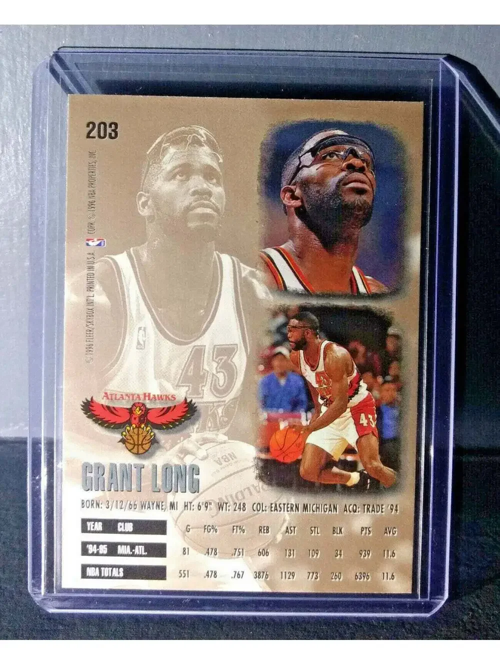 1995-96 Grant Long #203 Basketball Card